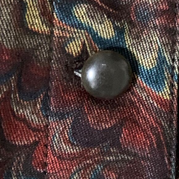 Coldwater Creek Jacket LARGE Multi Color Lined Artsy Long Sleeve Button Up - Picture 7 of 16